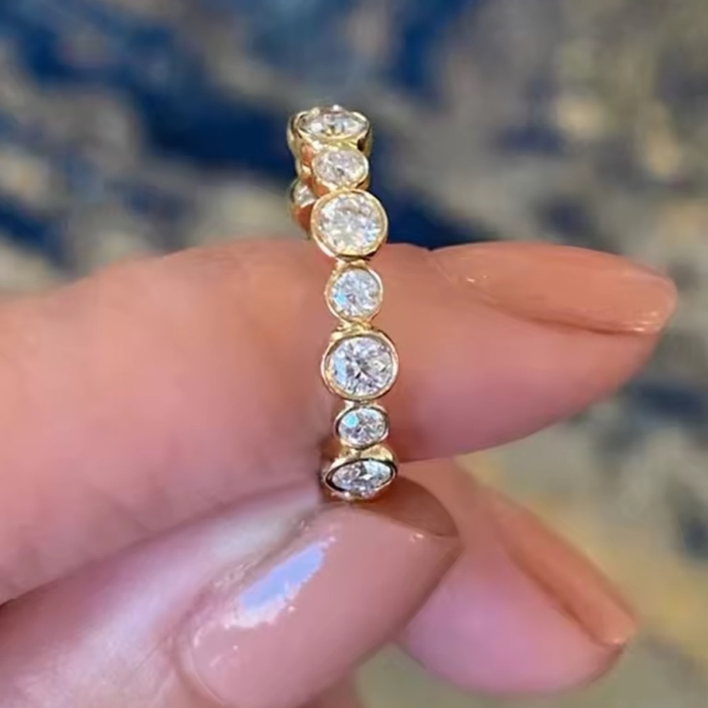 Celeste Gold Bezel Diamond Ring - Picture 7 of 12